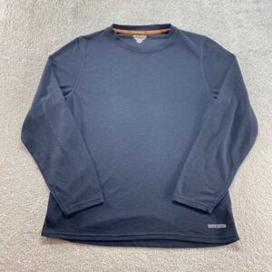 OMNI WOOL‎ Shirt Mens XL Black Long Sleeve Base Layer Thermal